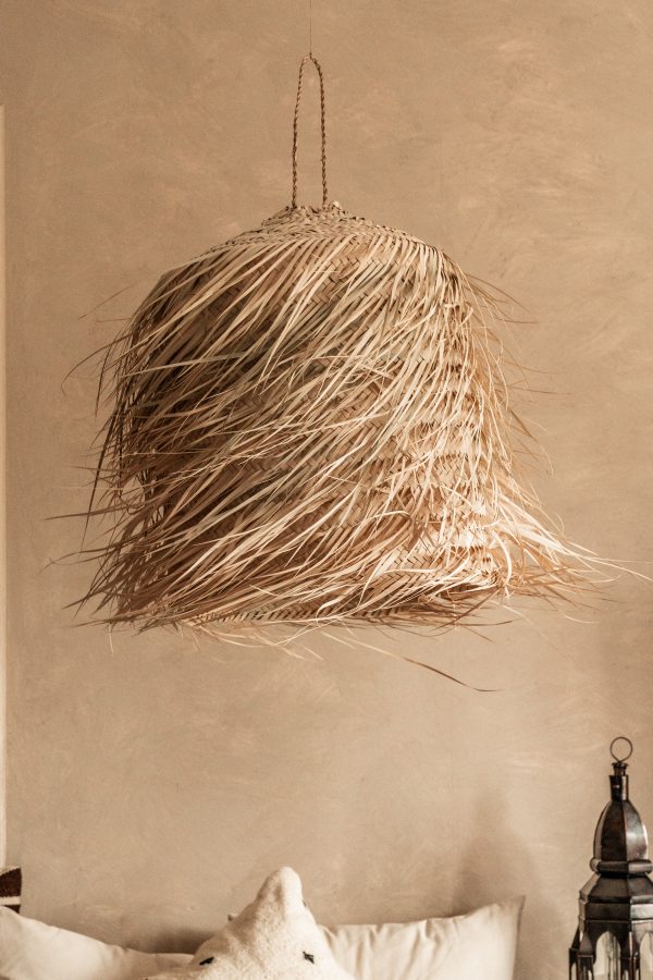 Raffia Fringe hanglamp Marokko | Large